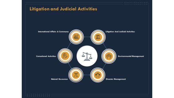 Enterprise Review Litigation And Judicial Activities Ppt Pictures Graphics Tutorials PDF
