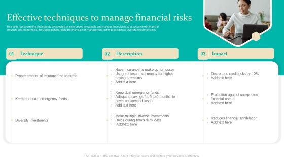 Enterprise Risk Management Effective Techniques To Manage Financial Risks Download PDF