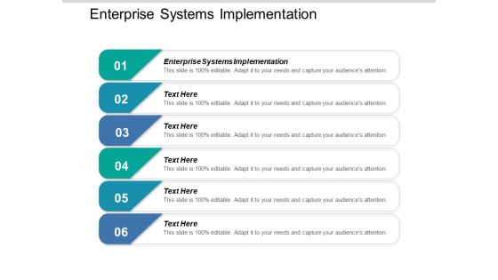 Enterprise Systems Implementation Ppt PowerPoint Presentation Inspiration Graphics Tutorials Cpb