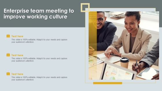 Enterprise Team Meeting To Improve Working Culture Rules PDF Enterprise Team Meeting To Improve Working Culture Rules PDF