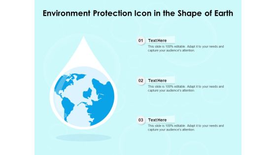Environment Protection Icon In The Shape Of Earth Ppt PowerPoint Presentation Gallery Graphics PDF Environment Protection Icon In The Shape Of Earth Ppt PowerPoint Presentation Gallery Graphics PDF