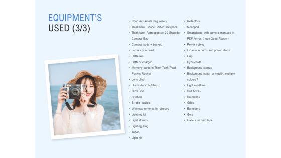 Equipments Used Business Ppt PowerPoint Presentation Summary Objects Equipments Used Business Ppt PowerPoint Presentation Summary Objects