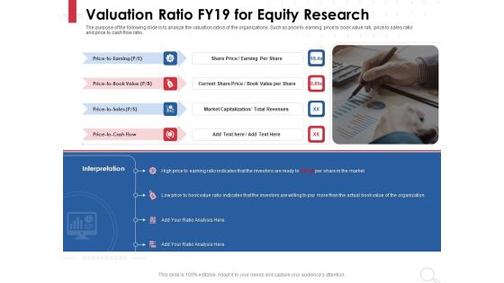 Equity Analysis Project Valuation Ratio FY19 For Equity Research Ppt PowerPoint Presentation Backgrounds PDF Equity Analysis Project Valuation Ratio FY19 For Equity Research Ppt PowerPoint Presentation Backgrounds PDF