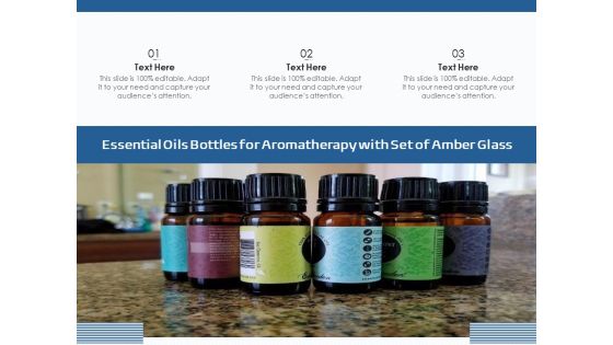 Essential Oils Bottles For Aromatherapy With Set Of Amber Glass Ppt PowerPoint Presentation Icon Guide PDF