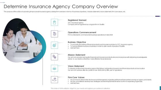 Establishing Insurance Company Determine Insurance Agency Company Overview Sample PDF Establishing Insurance Company Determine Insurance Agency Company Overview Sample PDF