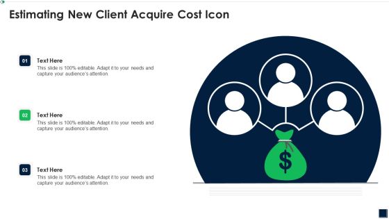 Estimating New Client Acquire Cost Icon Mockup PDF Estimating New Client Acquire Cost Icon Mockup PDF