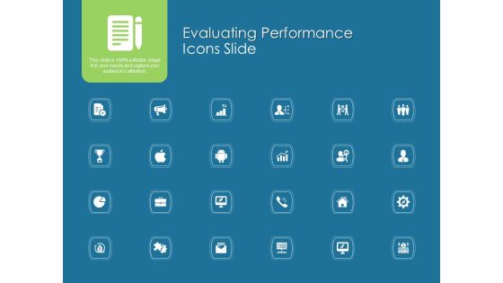 Evaluating Performance Icons Slide Ppt Gallery Visual Aids PDF Evaluating Performance Icons Slide Ppt Gallery Visual Aids PDF