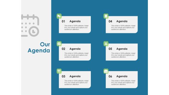 Evaluating Performance Our Agenda Ppt Layouts Infographics PDF Evaluating Performance Our Agenda Ppt Layouts Infographics PDF