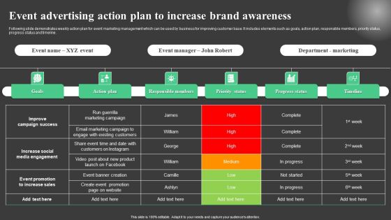 Event Advertising Action Plan To Increase Brand Awareness Clipart PDF Event Advertising Action Plan To Increase Brand Awareness Clipart PDF