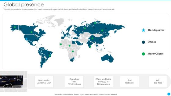 Event Management Firm Overview Global Presence Introduction PDF