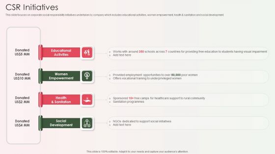 Event Organizer And Coordinator Company Profile Csr Initiatives Demonstration PDF
