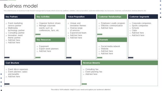 Event Planner Company Profile Business Model Brochure PDF Event Planner Company Profile Business Model Brochure PDF