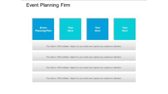 Event Planning Firm Ppt PowerPoint Presentation Visual Aids Gallery Cpb