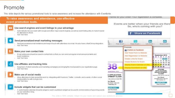 Eventbrite Financing Elevator Promote Icons PDF