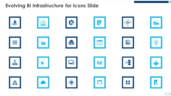 Evolving BI Infrastructure For Icons Slide Mockup PDF Evolving BI Infrastructure For Icons Slide Mockup PDF