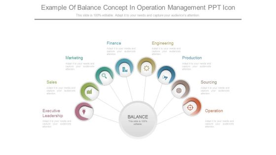 Example Of Balance Concept In Operation Management Ppt Icon Example Of Balance Concept In Operation Management Ppt Icon