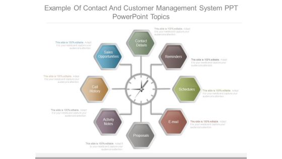 Example Of Contact And Customer Management System Ppt Powerpoint Topics