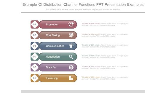 Example Of Distribution Channel Functions Ppt Presentation Examples Example Of Distribution Channel Functions Ppt Presentation Examples