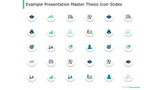 Example Presentation Master Thesis Icon Slides Ppt PowerPoint Presentation File Graphics Tutorials