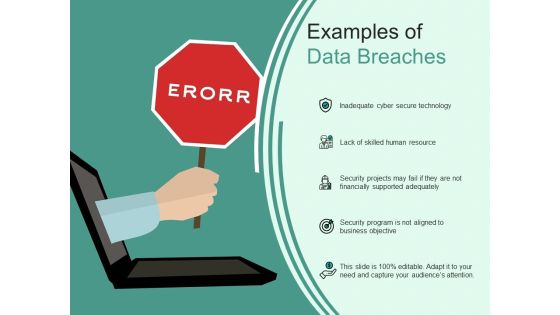 Examples Of Data Breaches Ppt PowerPoint Presentation Summary Portrait PDF