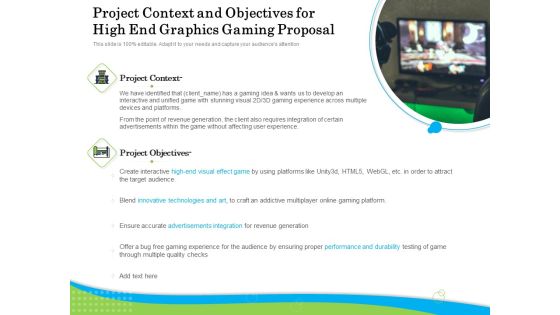 Exclusive Illustration Gaming Project Context And Objectives For High End Graphics Gaming Proposal Themes PDF Exclusive Illustration Gaming Project Context And Objectives For High End Graphics Gaming Proposal Themes PDF