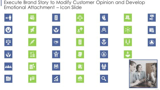 Execute Brand Story To Modify Customer Opinion And Develop Emotional Attachment Icon Slide Mockup PDF Execute Brand Story To Modify Customer Opinion And Develop Emotional Attachment Icon Slide Mockup PDF