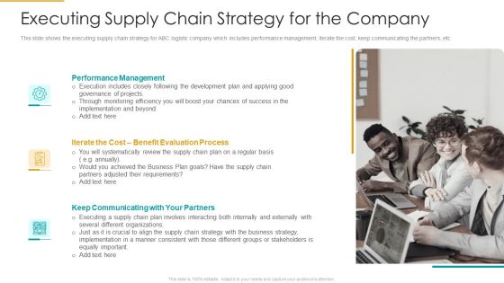 Executing Supply Chain Strategy For The Company Information PDF