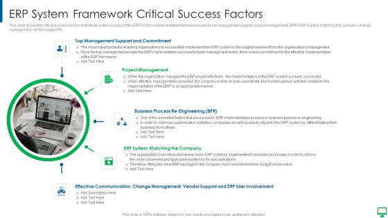 Execution Of ERP System To Enhance Business Effectiveness ERP System Framework Critical Structure PDF