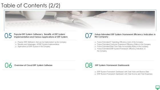 Execution Of ERP System To Enhance Business Effectiveness Table Of Contents Sample PDF Execution Of ERP System To Enhance Business Effectiveness Table Of Contents Sample PDF