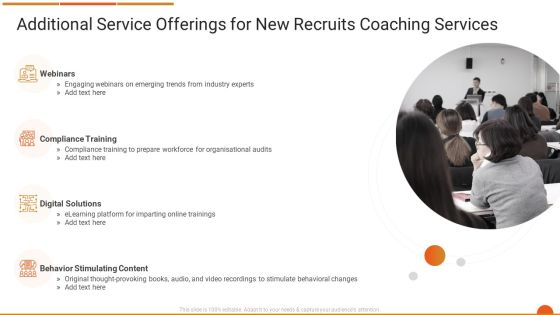 Executive Job Training Additional Service Offerings For New Recruits Coaching Services Pictures PDF Executive Job Training Additional Service Offerings For New Recruits Coaching Services Pictures PDF