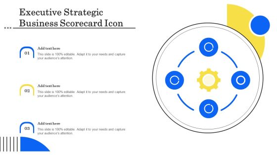 Executive Strategic Business Scorecard Icon Elements PDF