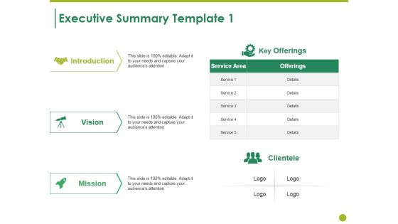 Executive Summary Template 1 Ppt PowerPoint Presentation Show Images Executive Summary Template 1 Ppt PowerPoint Presentation Show Images