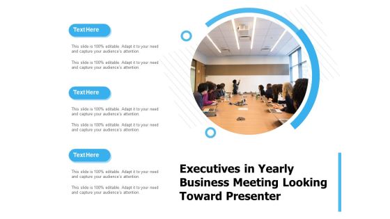 Executives In Yearly Business Meeting Looking Toward Presenter Ppt PowerPoint Presentation Icon Background Images PDF