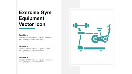 Exercise Gym Equipment Vector Icon Ppt Powerpoint Presentation Layouts Grid
