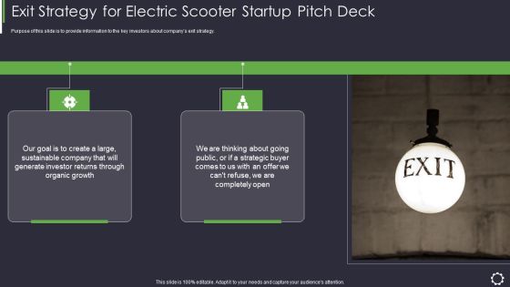 Exit Strategy For Electric Scooter Startup Pitch Deck Ppt Summary Grid PDF Exit Strategy For Electric Scooter Startup Pitch Deck Ppt Summary Grid PDF