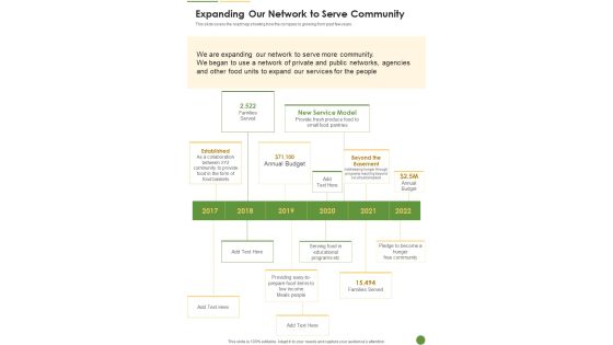 Expanding Our Network To Serve Community One Pager Documents Expanding Our Network To Serve Community One Pager Documents