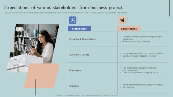 Expectations Of Various Stakeholders From Business Project Information PDF Expectations Of Various Stakeholders From Business Project Information PDF