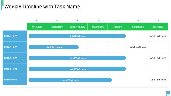 Experiential Retail Plan Weekly Timeline With Task Name Guidelines PDF