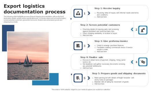 Export Logistics Documentation Process Mockup PDF Export Logistics Documentation Process Mockup PDF