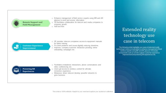 Extended Reality Technology Use Case In Telecom Structure PDF