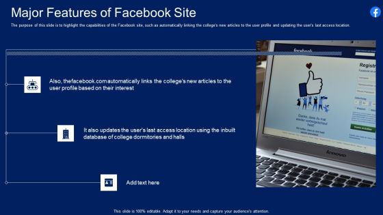 Facebook Original Capital Funding Major Features Of Facebook Site Clipart PDF Facebook Original Capital Funding Major Features Of Facebook Site Clipart PDF