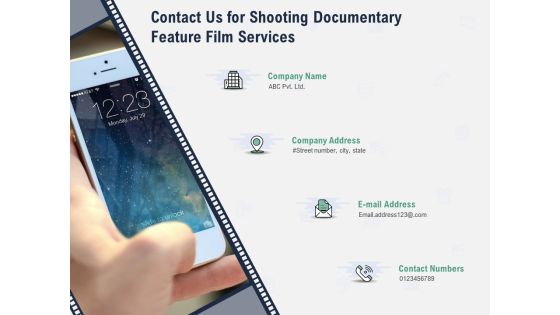 Factual Picture Filming Contact Us For Shooting Documentary Feature Film Services Brochure PDF