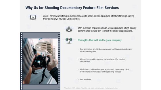 Factual Picture Filming Why Us For Shooting Documentary Feature Film Services Icons PDF Factual Picture Filming Why Us For Shooting Documentary Feature Film Services Icons PDF