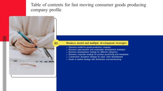 Fast Moving Consumer Goods Producing Company Profile Table Of Contents Microsoft PDF Fast Moving Consumer Goods Producing Company Profile Table Of Contents Microsoft PDF