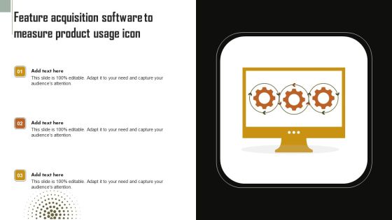 Feature Acquisition Software To Measure Product Usage Icon Brochure PDF