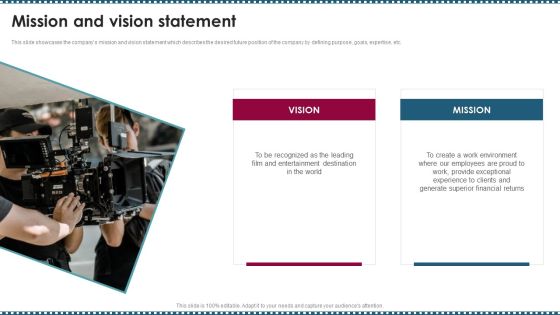 Feature Film Production Company Profile Mission And Vision Statement Inspiration PDF Feature Film Production Company Profile Mission And Vision Statement Inspiration PDF