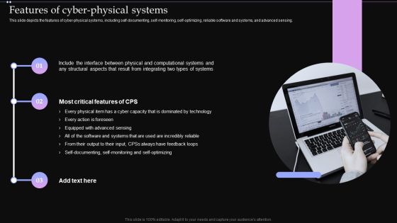 Features Of Cyber Physical Systems Ppt PowerPoint Presentation File Icon PDF