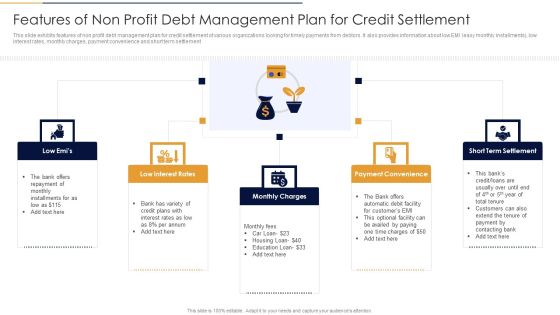 Features Of Non Profit Debt Management Plan For Credit Settlement Inspiration PDF Features Of Non Profit Debt Management Plan For Credit Settlement Inspiration PDF