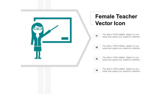 Female Teacher Vector Icon Ppt PowerPoint Presentation Gallery Mockup