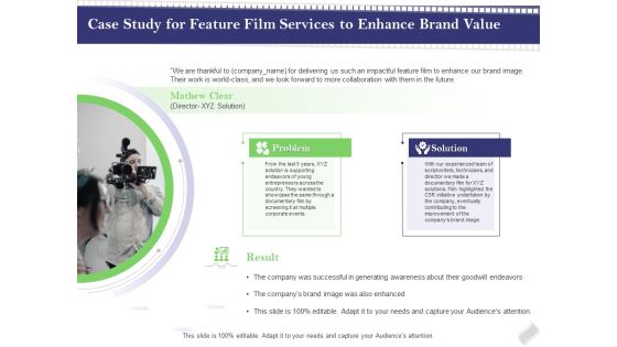 Film Branding Enrichment Case Study For Feature Film Services To Enhance Brand Value Slides PDF Film Branding Enrichment Case Study For Feature Film Services To Enhance Brand Value Slides PDF